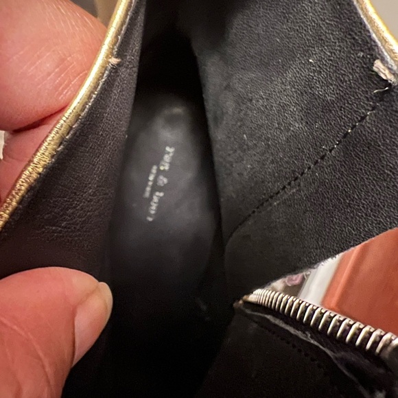 RAG & BONE METALLIC GOLD LEATHER ANKLE BOOTS… SIZE 40/9.5 MEDIUM… NWOB 3” HEELS - Picture 9 of 14